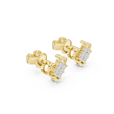 Lustrous Bond Diamond Earrings