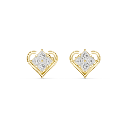 Lustrous Bond Diamond Earrings