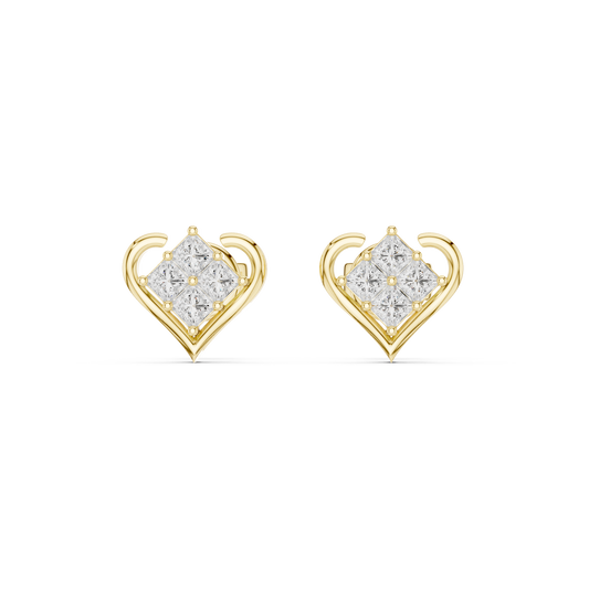 Lustrous Bond Diamond Earrings