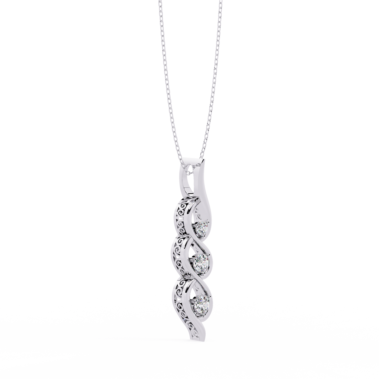 Aurora Sottile Diamond Pendant