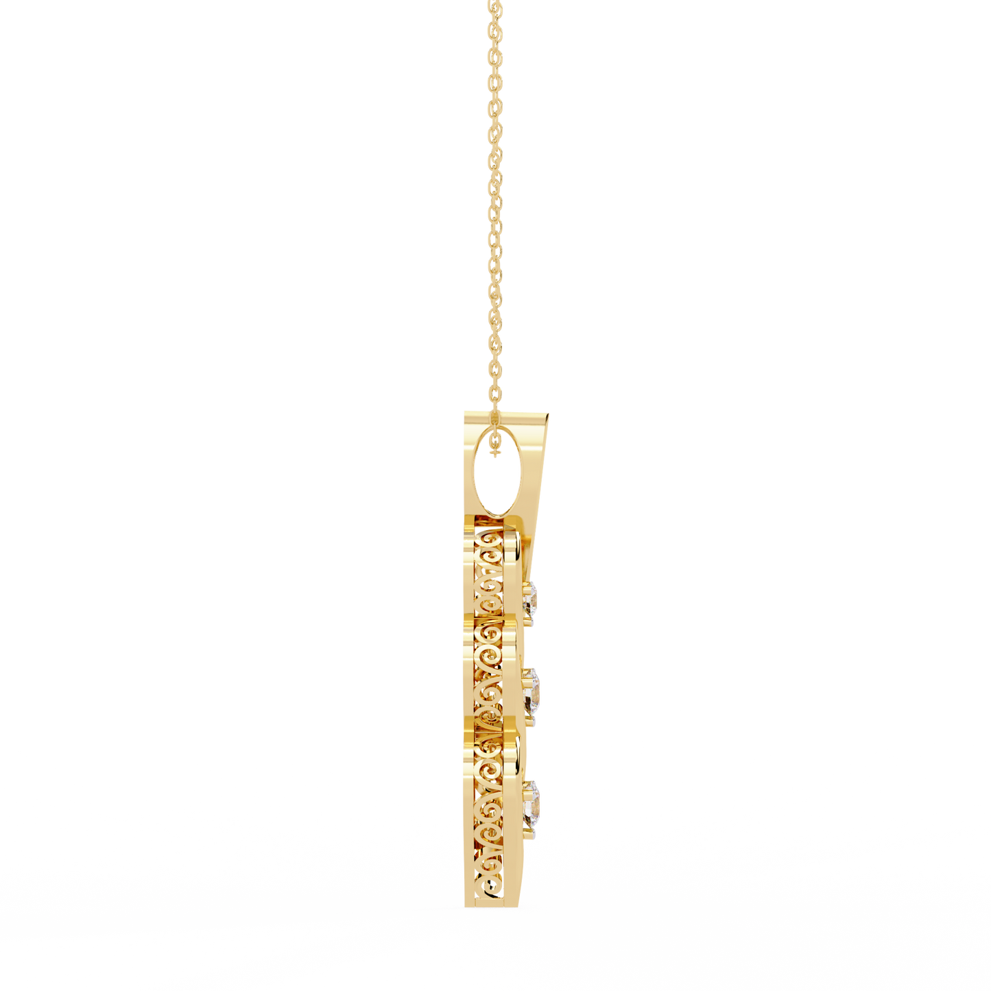 Aurora Sottile Diamond Pendant