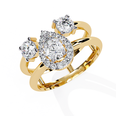 Golden Embrace Diamond Ring