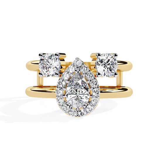 Golden Embrace Diamond Ring