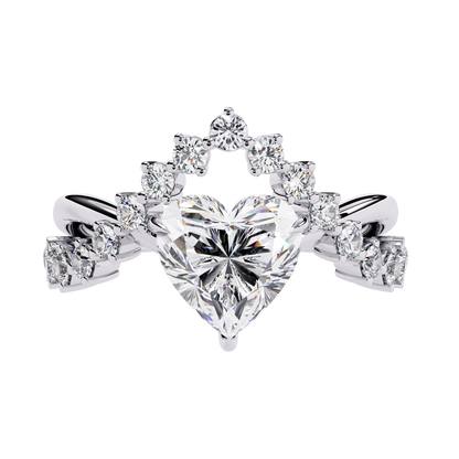 Fleur de Couronne Solitaire Ring