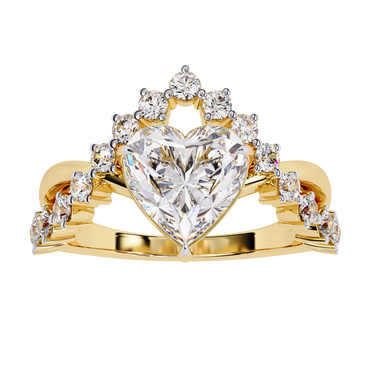 Fleur de Couronne Solitaire Ring