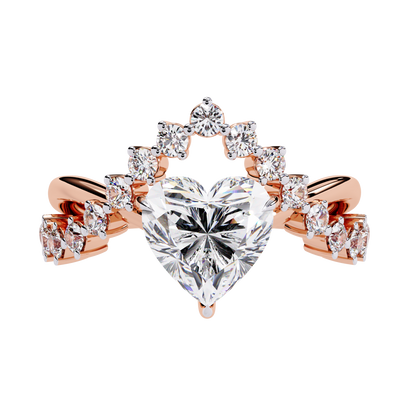 Fleur de Couronne Solitaire Ring