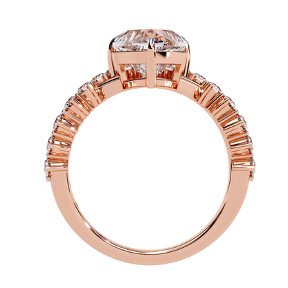 Fleur de Couronne Solitaire Ring