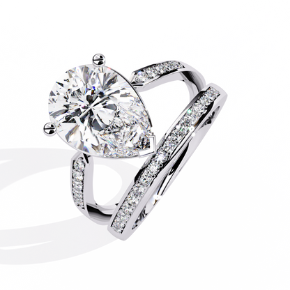 Aurora Royale Pear Solitaire Diamond Ring