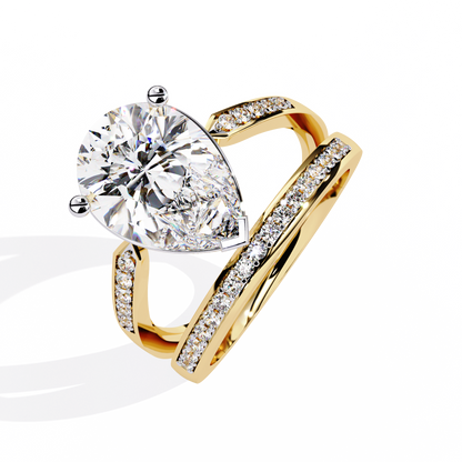 Aurora Royale Pear Solitaire Diamond Ring