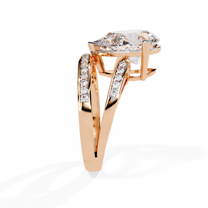 Aurora Royale Pear Solitaire Diamond Ring