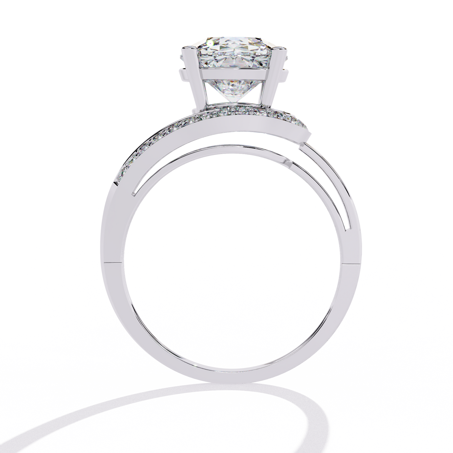 Halo de Luxe Solitaire Diamond Ring