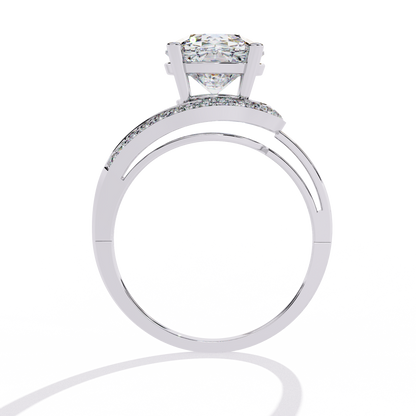 Halo de Luxe Solitaire Diamond Ring