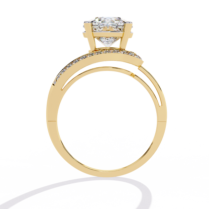 Halo de Luxe Solitaire Diamond Ring