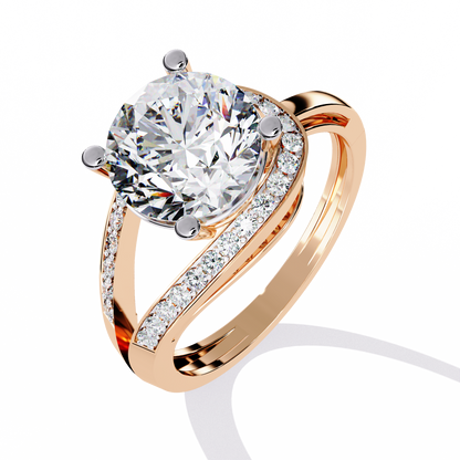 Halo de Luxe Solitaire Diamond Ring