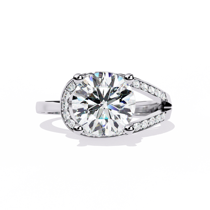 Halo de Luxe Solitaire Diamond Ring