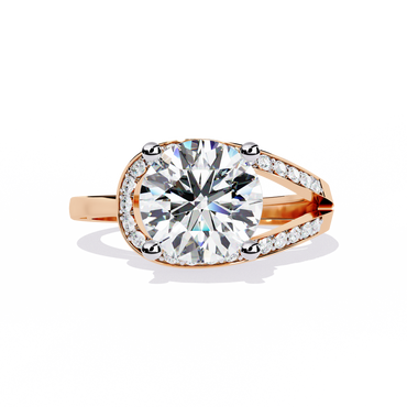 Halo de Luxe Solitaire Diamond Ring