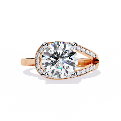 Halo de Luxe Solitaire Diamond Ring