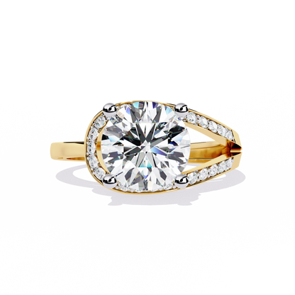 Halo de Luxe Solitaire Diamond Ring
