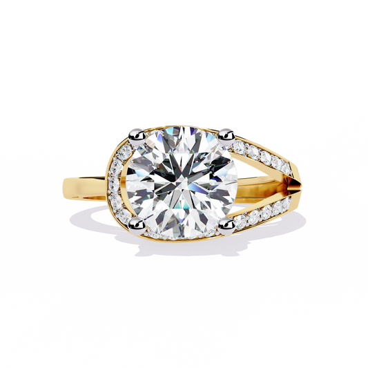Halo de Luxe Solitaire Diamond Ring