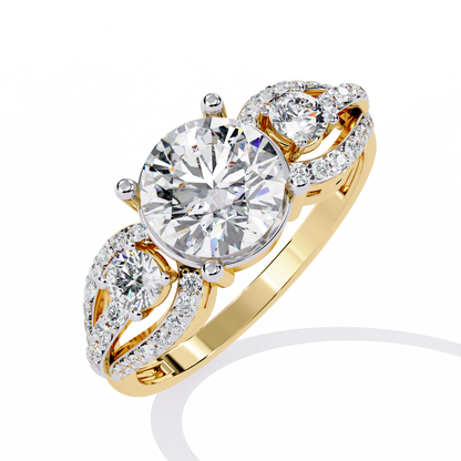 Soleil Majesté Solitaire Diamond Ring