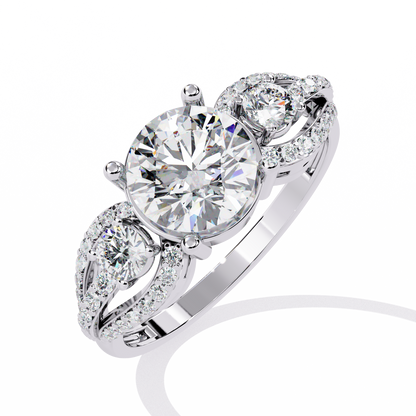 Soleil Majesté Solitaire Diamond Ring