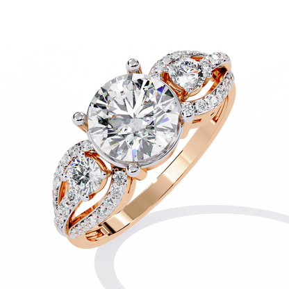 Soleil Majesté Solitaire Diamond Ring