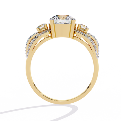 Soleil Majesté Solitaire Diamond Ring