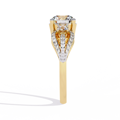 Soleil Majesté Solitaire Diamond Ring