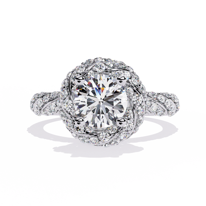 Sacred Halo Solitaire Diamond Ring