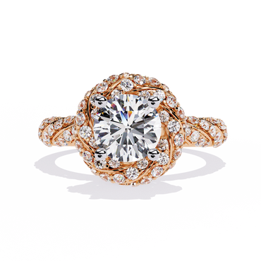Sacred Halo Solitaire Diamond Ring