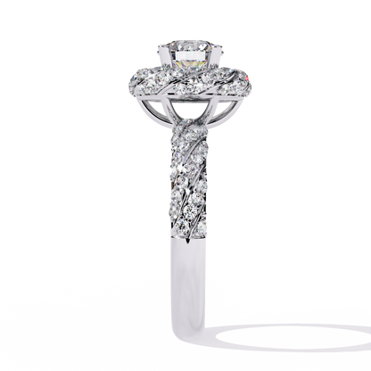 Sacred Halo Solitaire Diamond Ring
