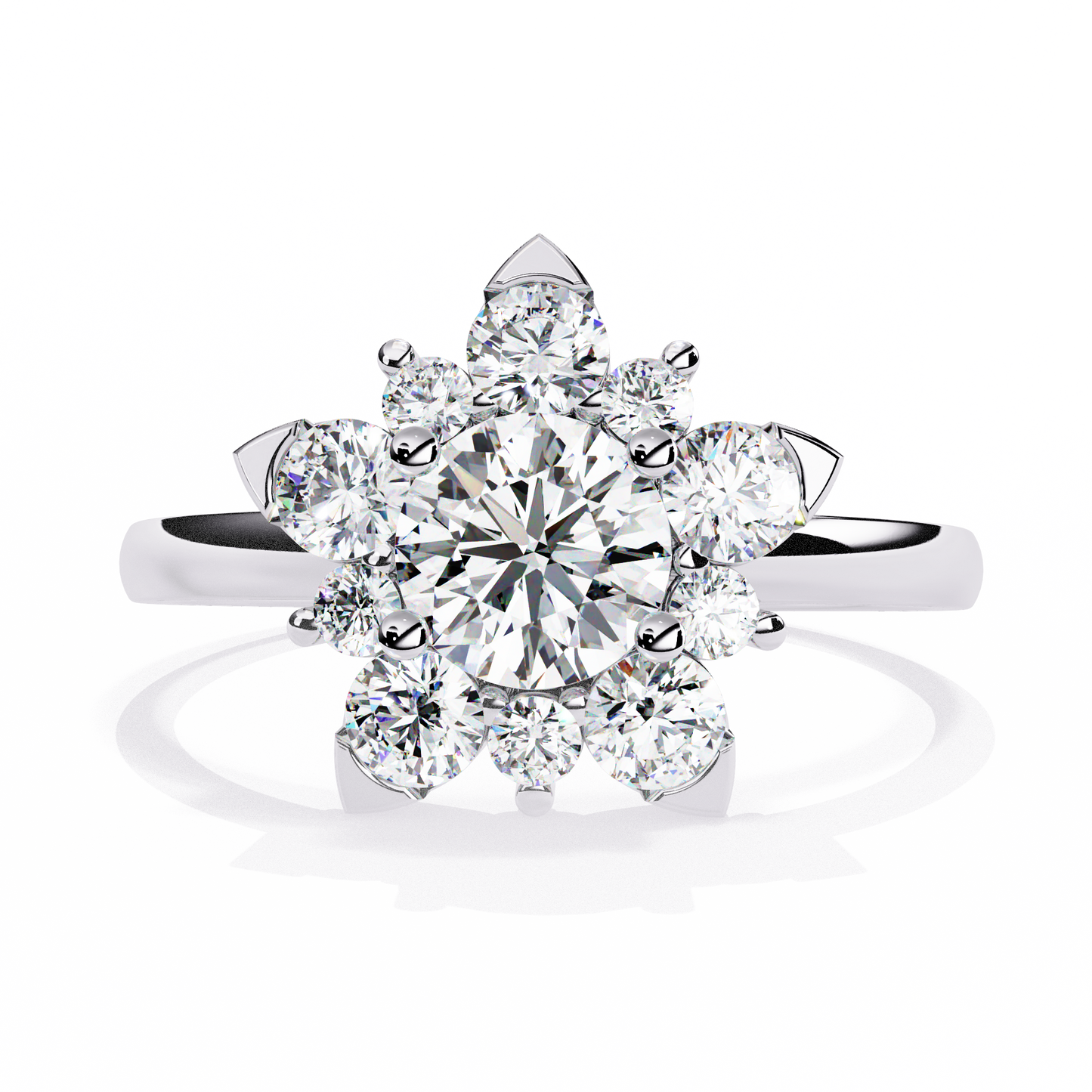 Bacio di Sole Solitaire Diamond Ring