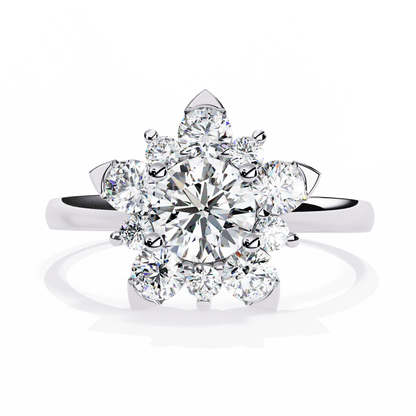 Bacio di Sole Solitaire Diamond Ring