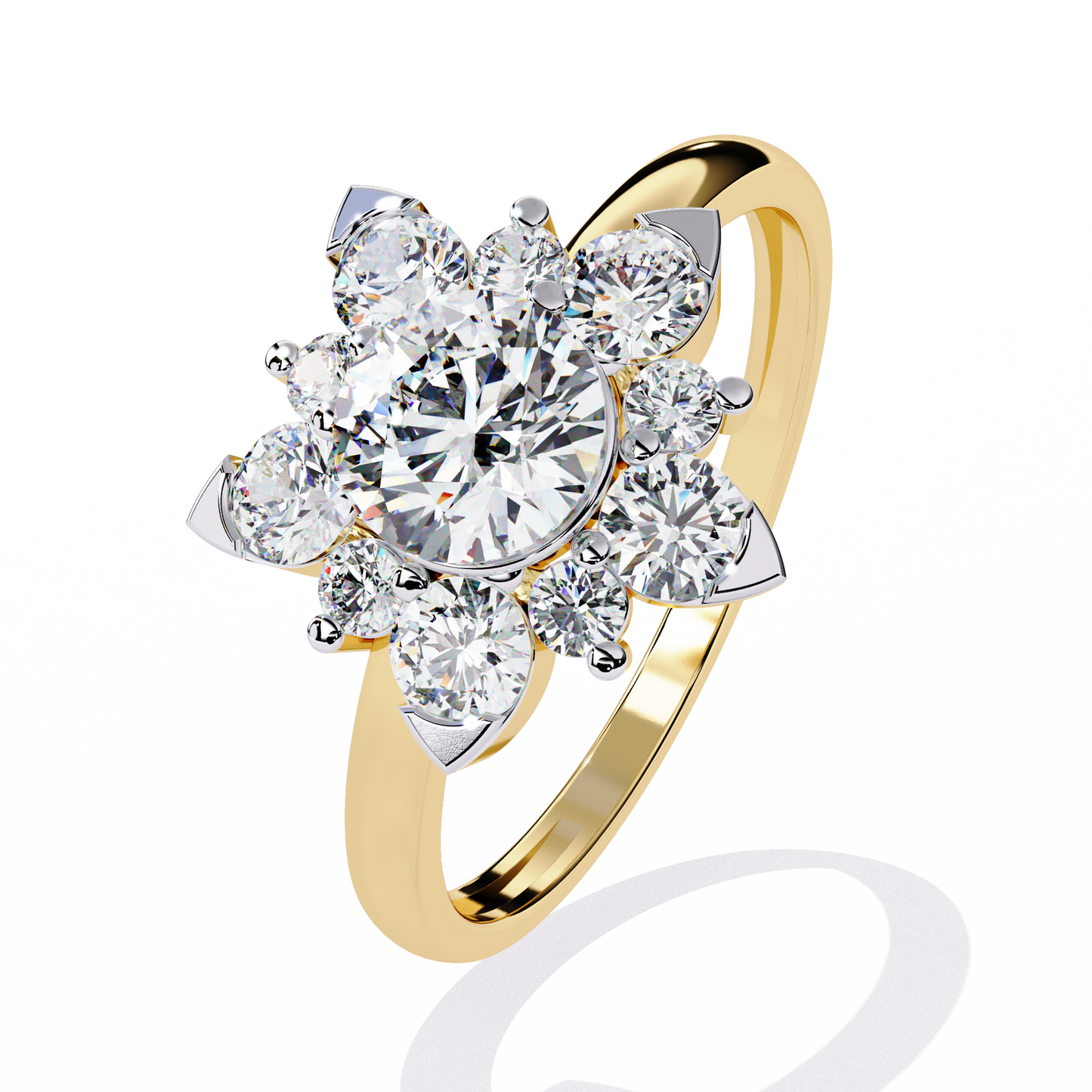 Bacio di Sole Solitaire Diamond Ring