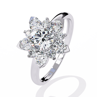 Bacio di Sole Solitaire Diamond Ring
