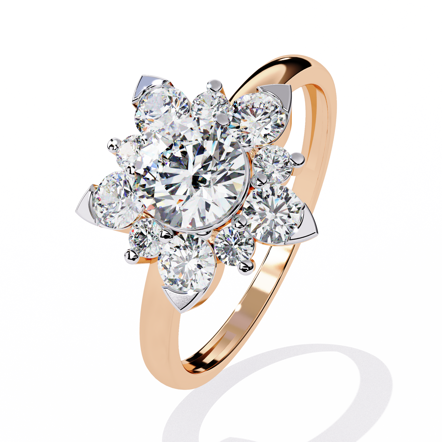 Bacio di Sole Solitaire Diamond Ring