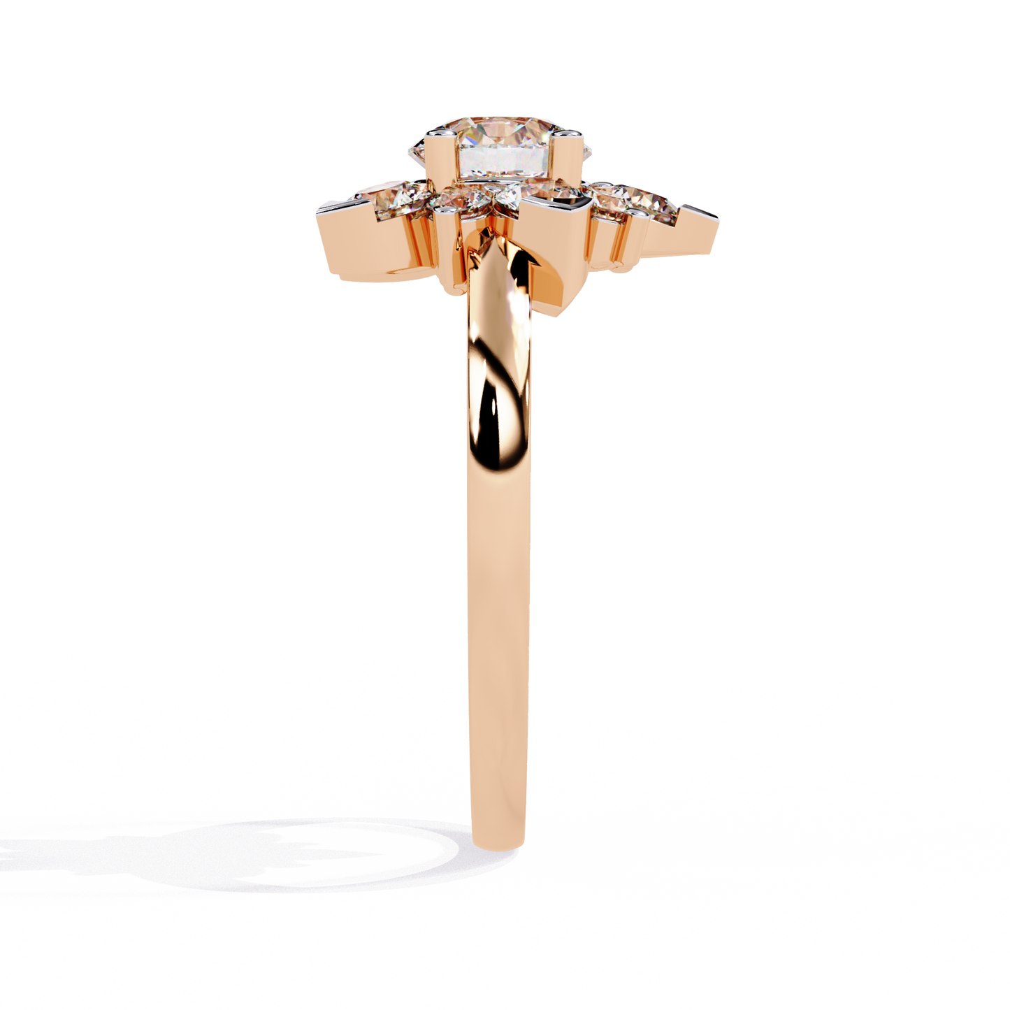 Bacio di Sole Solitaire Diamond Ring