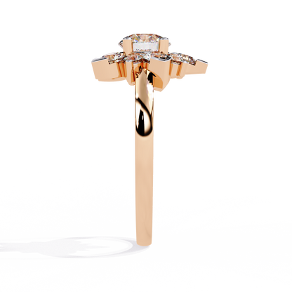 Bacio di Sole Solitaire Diamond Ring