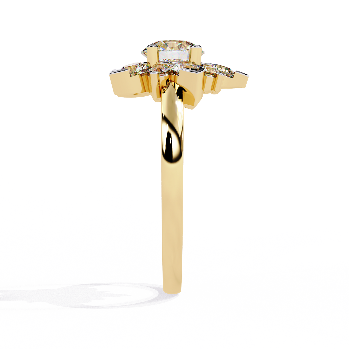Bacio di Sole Solitaire Diamond Ring