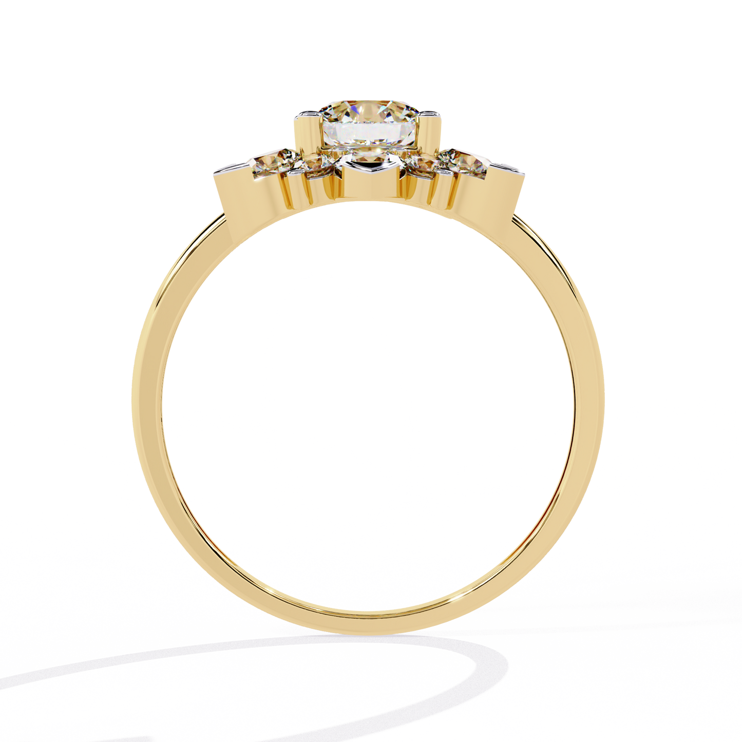 Bacio di Sole Solitaire Diamond Ring