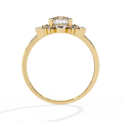 Bacio di Sole Solitaire Diamond Ring