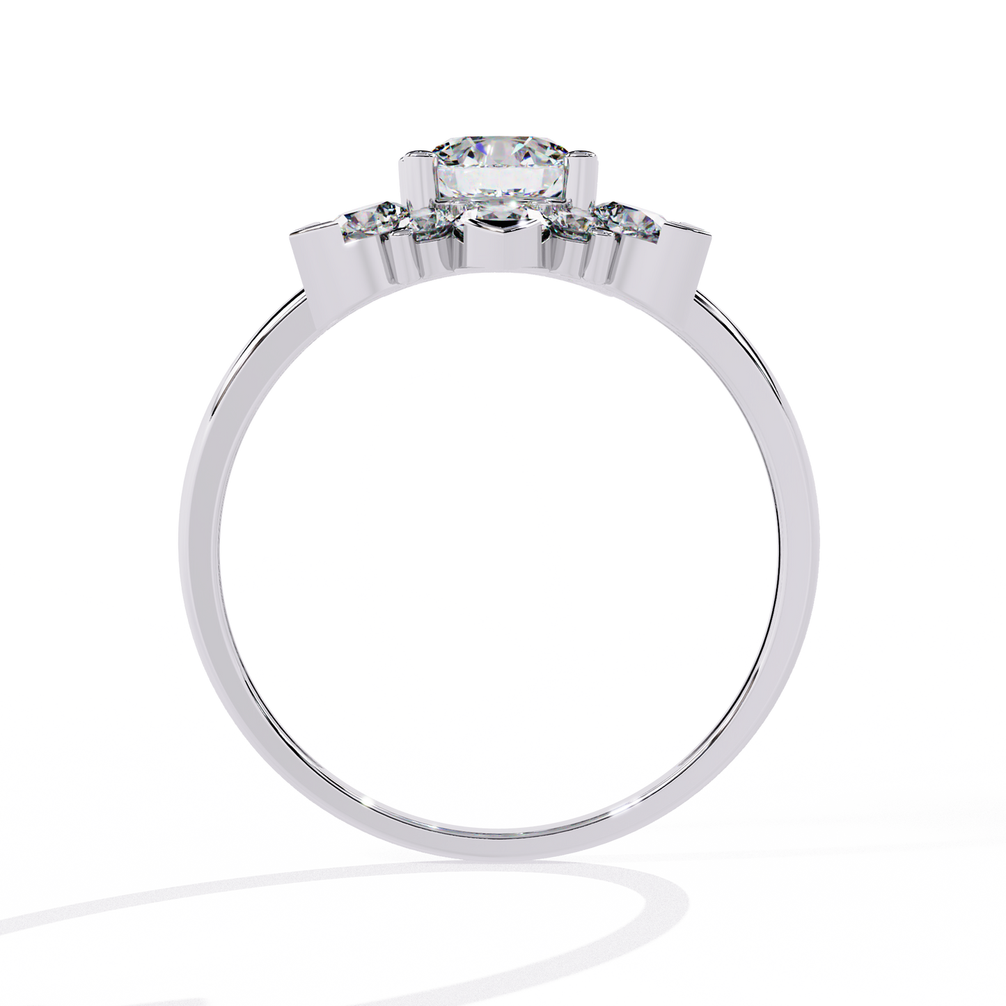 Bacio di Sole Solitaire Diamond Ring