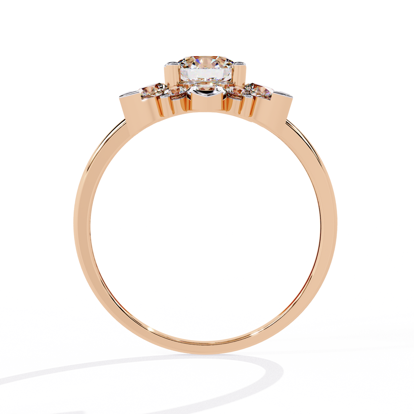 Bacio di Sole Solitaire Diamond Ring