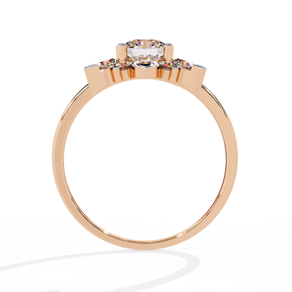 Bacio di Sole Solitaire Diamond Ring