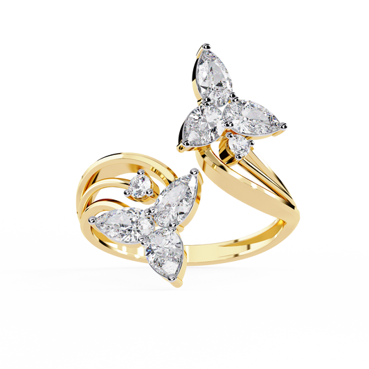 Trinity Teardrop Diamond Ring