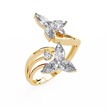 Trinity Teardrop Diamond Ring