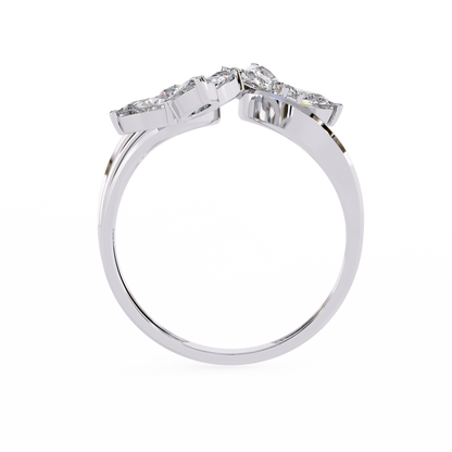 Trinity Teardrop Diamond Ring