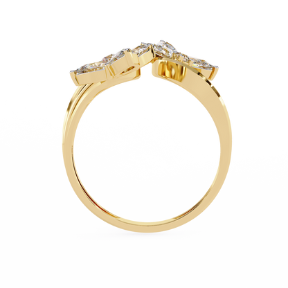 Trinity Teardrop Diamond Ring