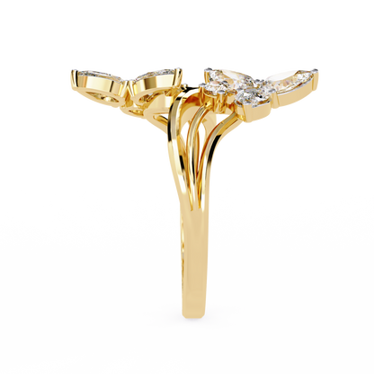 Trinity Teardrop Diamond Ring