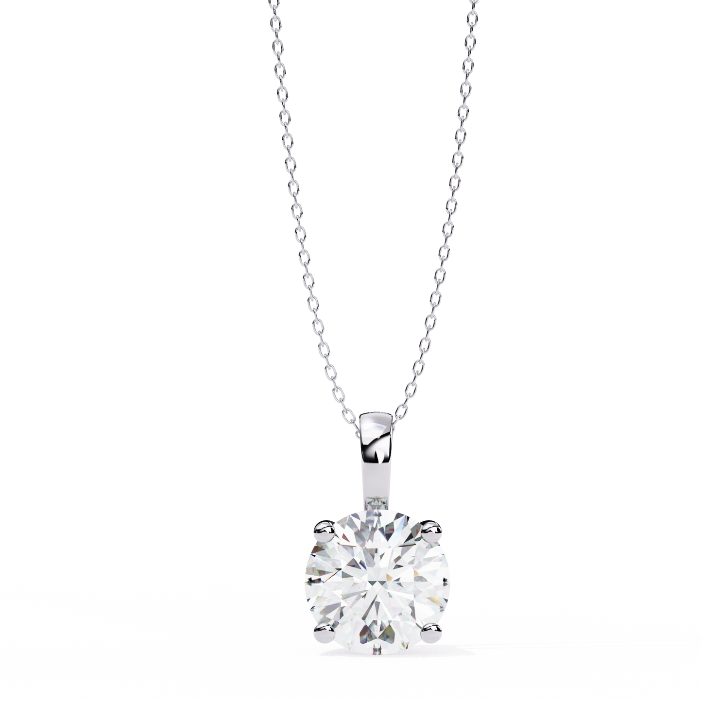 Prima Veridienne Round Solitaire Pendant